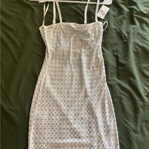 Windsor White Sleeveless Spaghetti Strap Mini Dress